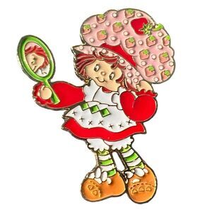Offically Licensed Vintage Strawberry Shortcake Mirror Kawaii Enamel Pin